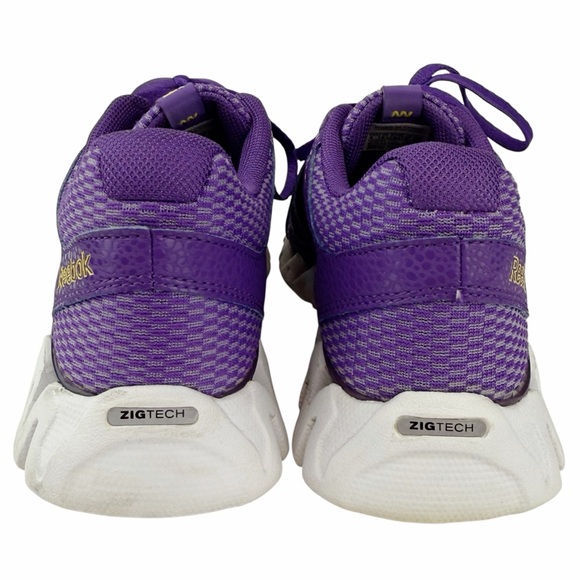 Reebok Zig Tech Shark Sneakers Purple Shoes Women’s Size 8 - Picture 4 of 12
